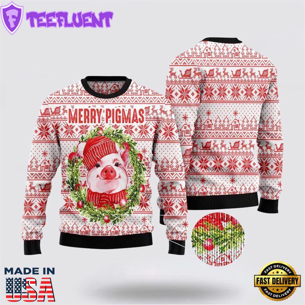 Merry Pig Ugly Christmas Sweater