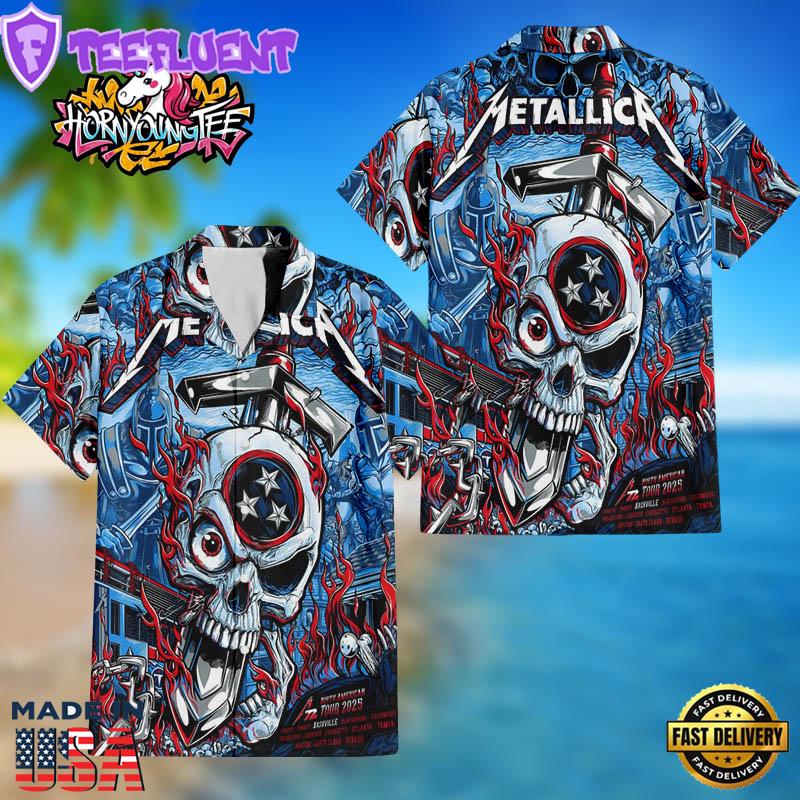 Metallica M72 North American Nashville Concert At Nissan Stadium In Nashville Tennessee On May 1 2025 Hawaiian Shirt