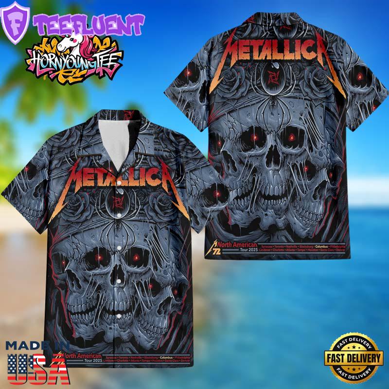 Metallica M72 North American Sonic Temple EventFor At Columbus Crew Stadium In Columbus OH Hawaiian Shirt