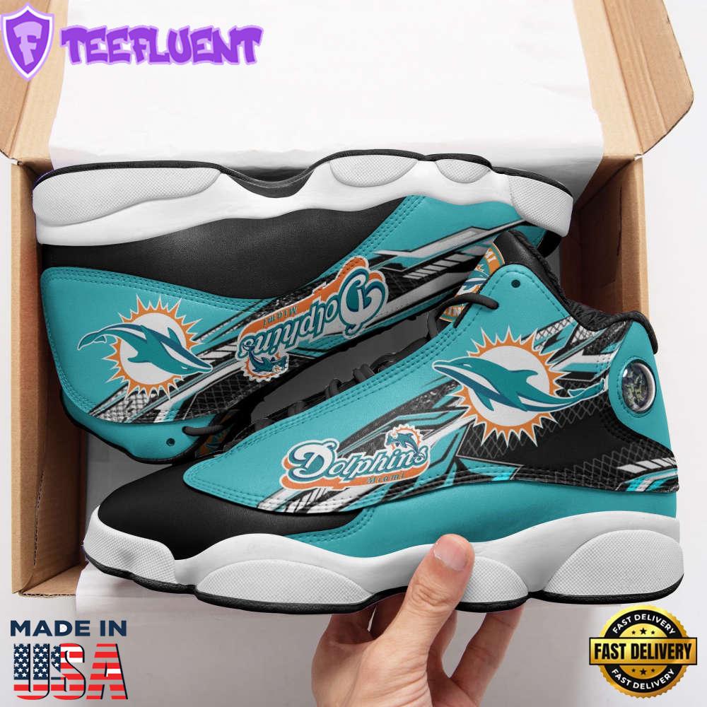 Miami Dolphins Air Jordan 13 Sneakers, Best Gift For Men And Women