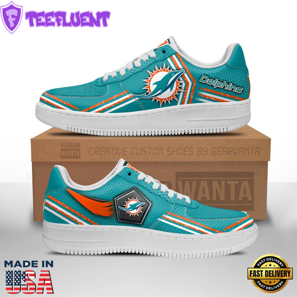 Miami Dolphins Air Sneakers Custom Force Shoes For Fans