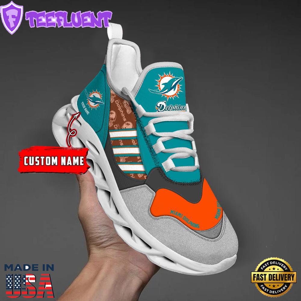 Miami Dolphins Clunky Max Soul Shoes NFL Personalized