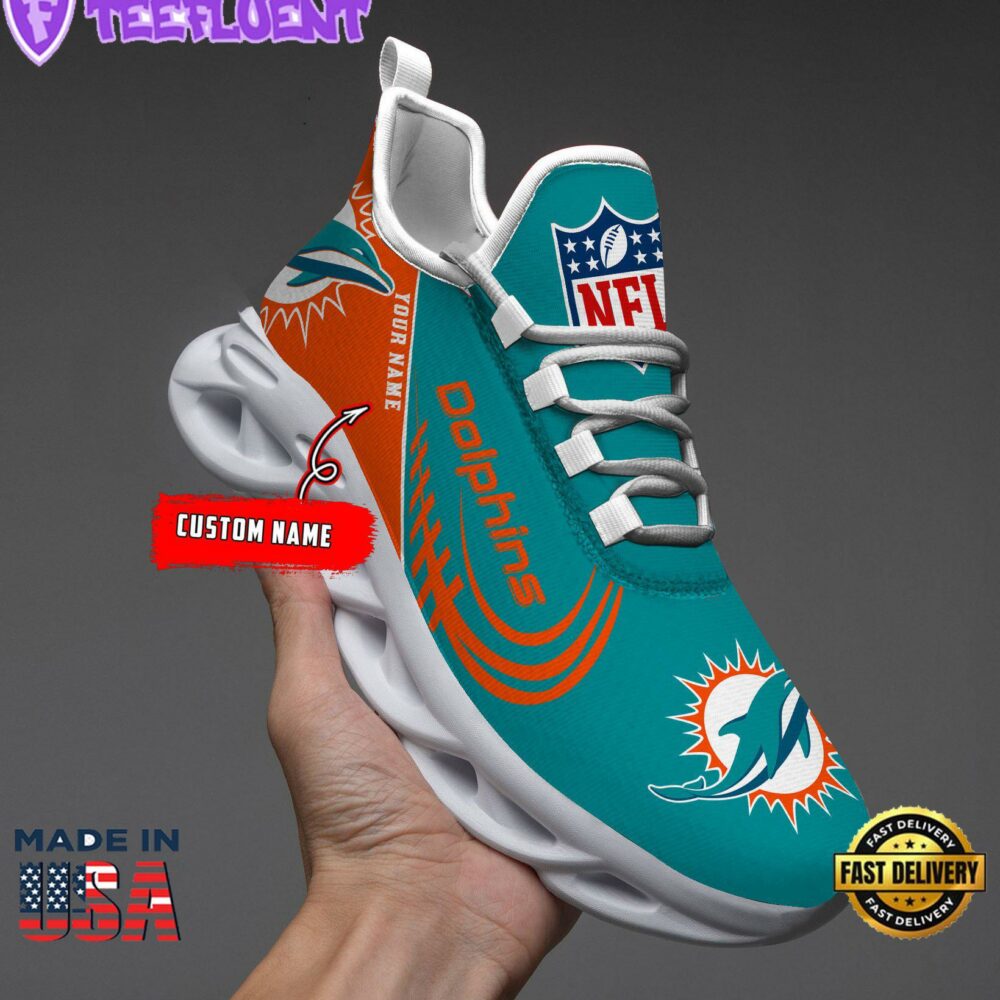 Miami Dolphins NFL Clunky Max Soul Shoes Personalized 1
