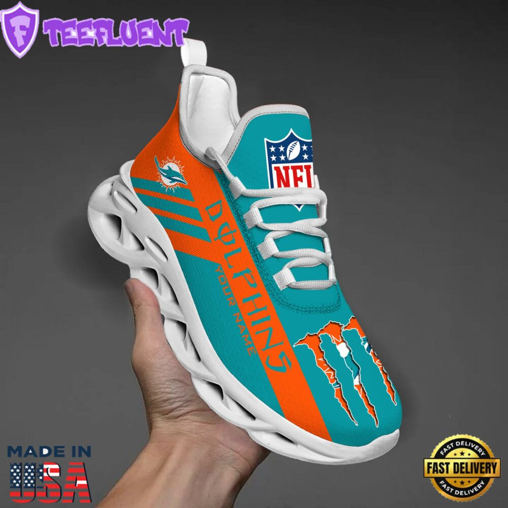Miami Dolphins NFL Clunky Max Soul Shoes Personalized