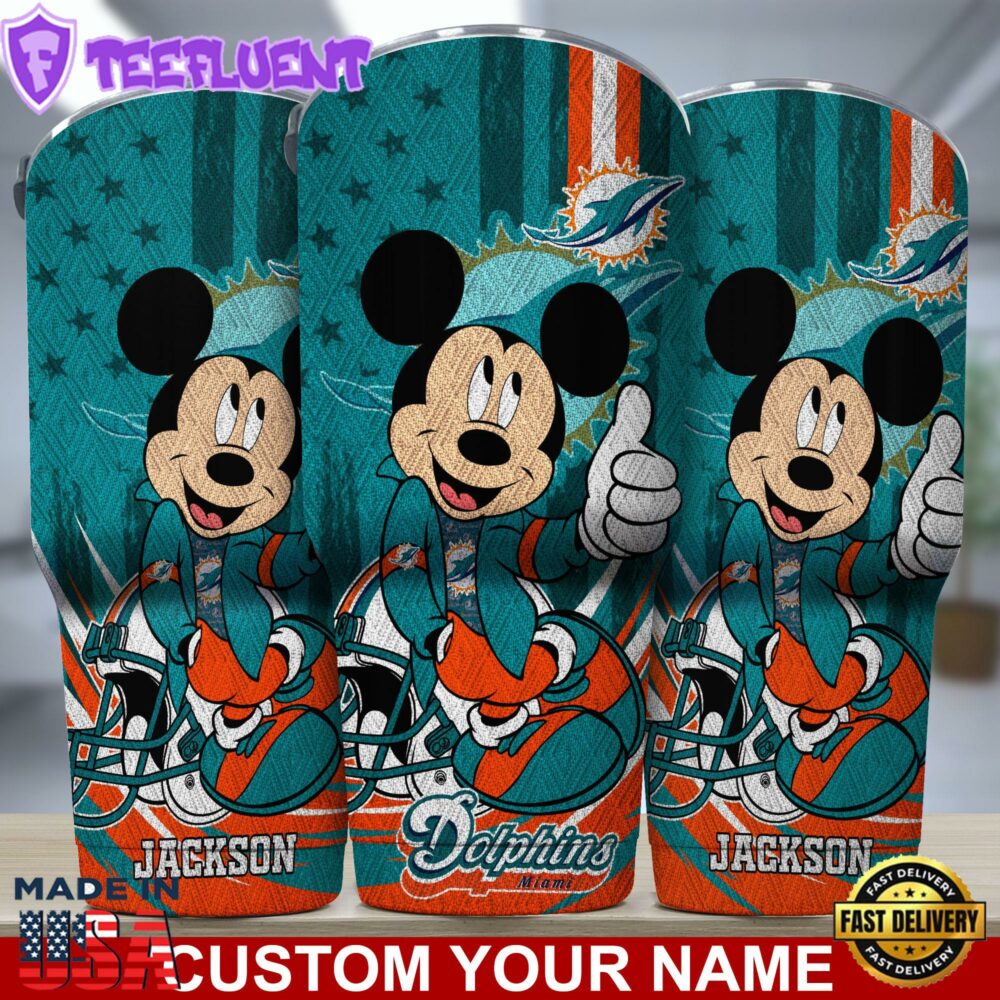 Miami Dolphins NFL-Custom Tumbler Mickey Mouse For You
