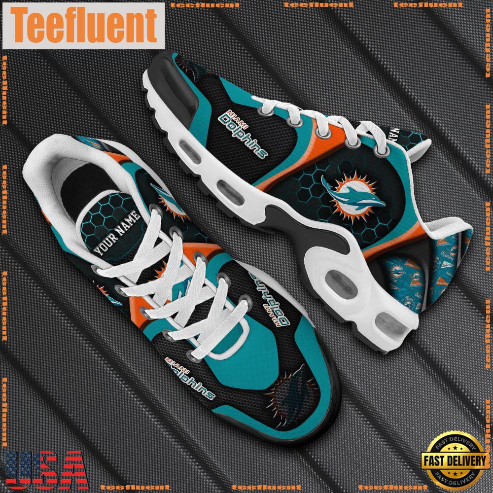 Miami Dolphins Tn Shoes Personalized Your Name, Football Team Shoes
