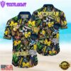 Michigan Wolverines Ncaa Mens Floral Special Design Hawaiian Shirt