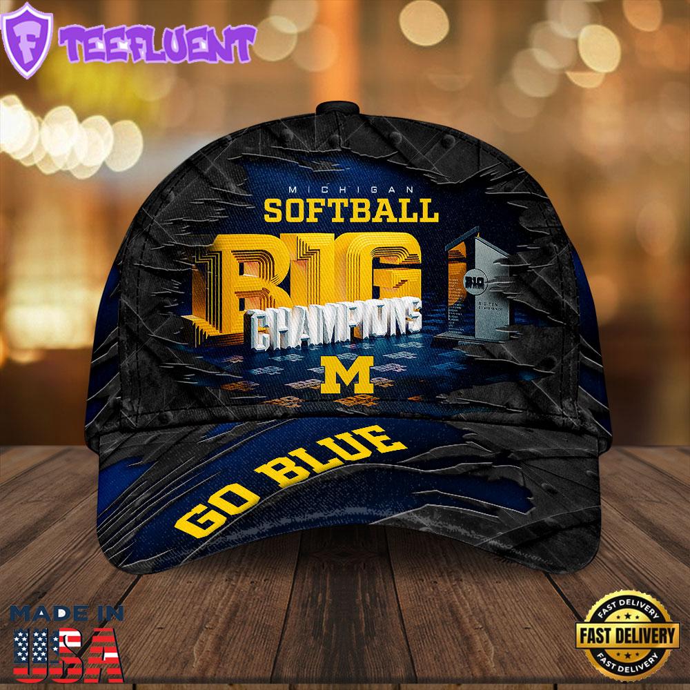 Michigan Wolverines Women's Softball Classic Custom 3D Caps