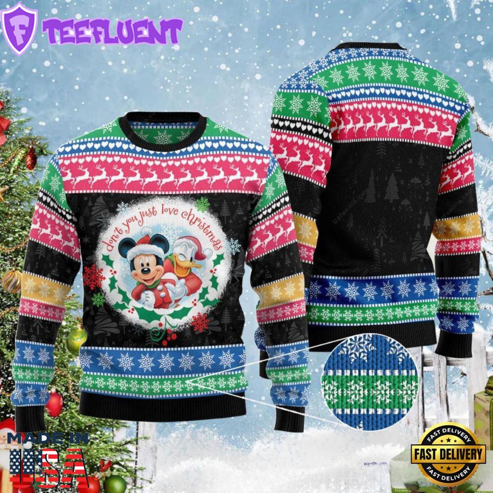 Mickey And Donald Disney Ugly Christmas Sweater