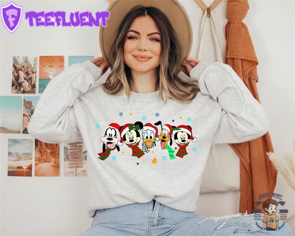 Mickey And Friends Christmas Sweatshirt, Vintage Christmas