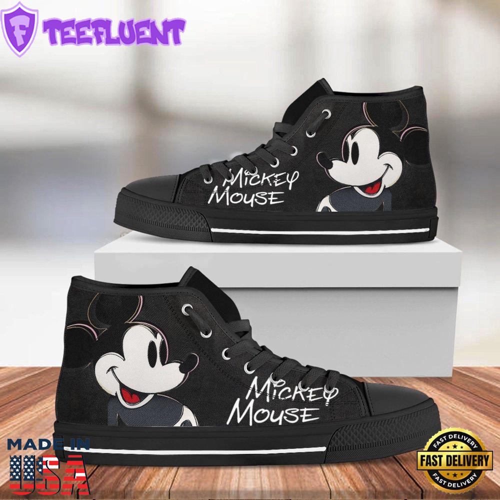 Mickey Mouse Donald Daisy Duck High Top Shoes Sleek Top Sneakers For Fans