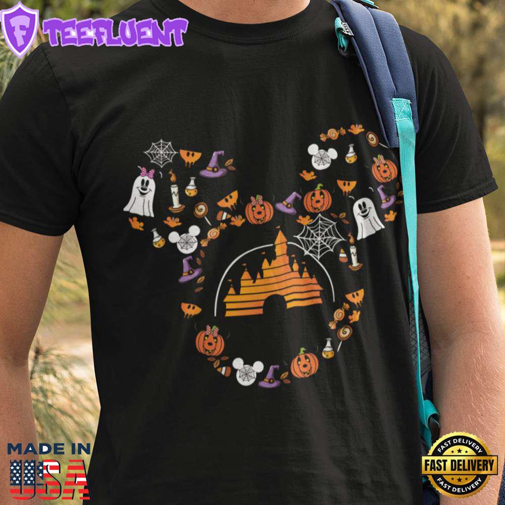 Mickey Mouse Head Disney Hallowen Icon Cute Boo T-shirt
