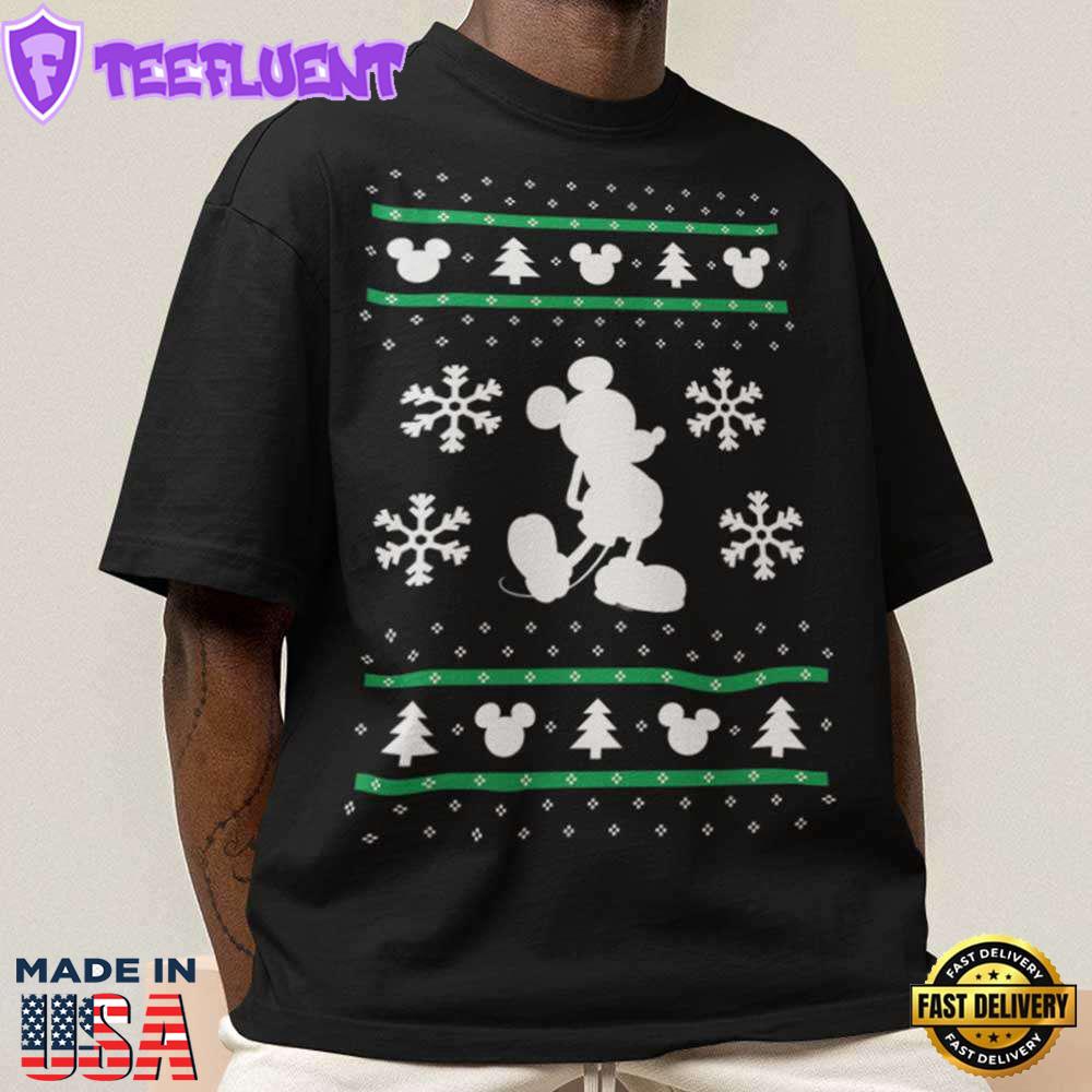 Mickey Mouse Holiday Sweater Print Christmas T-Shirt Disney