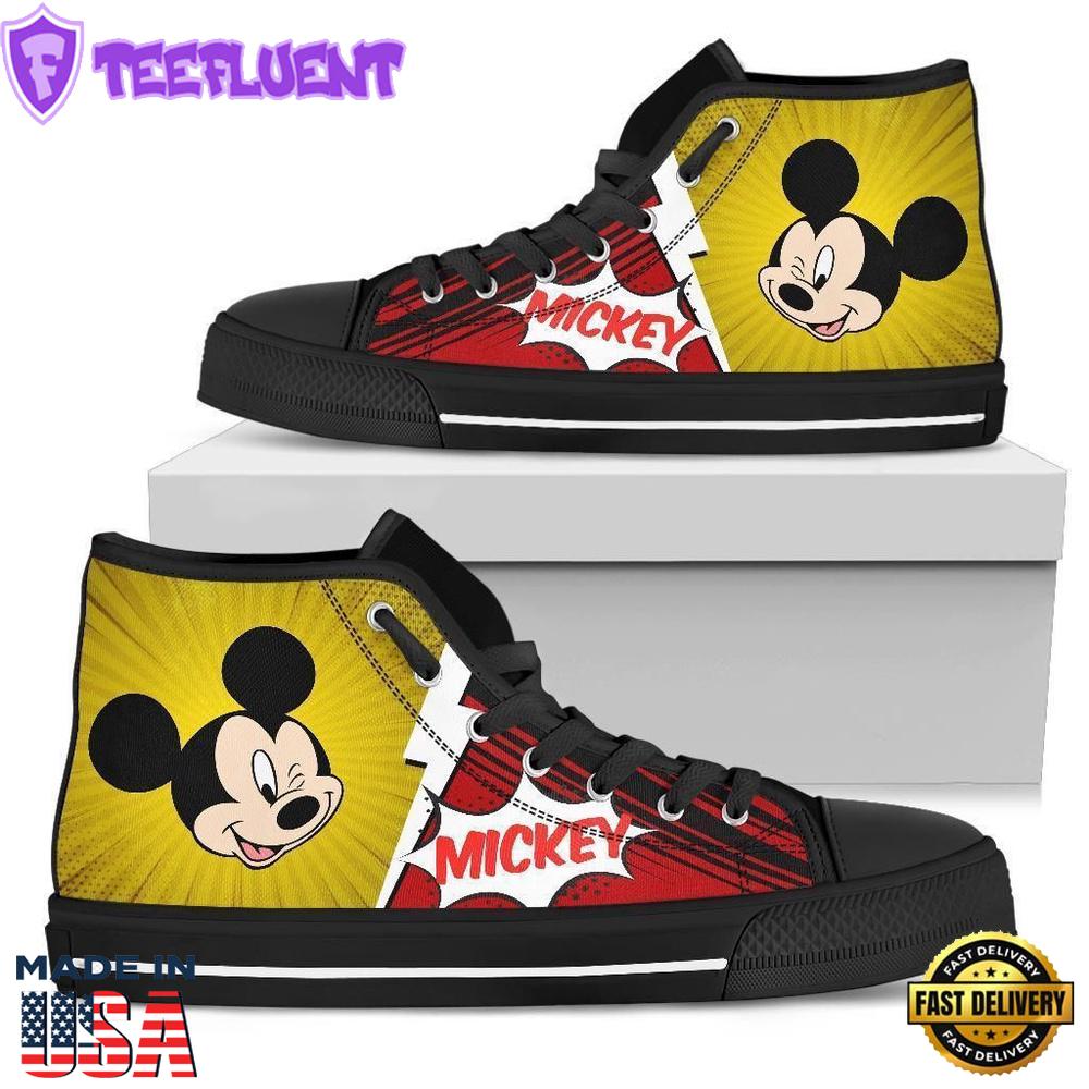 Mickey Mouse Minnie High Top Shoes Cool High Top Kicks For Fans