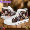 Mickey Mouse Minnie High Top Shoes Sleek Top Sneakers For Fans