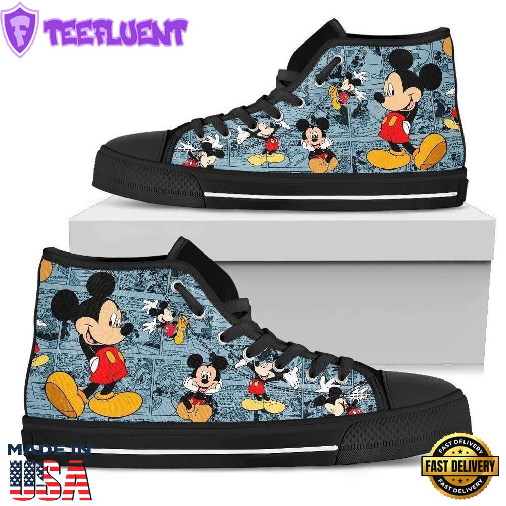 Mickey Mouse Minnie High Top Shoes Trendy High Cuts For Fans