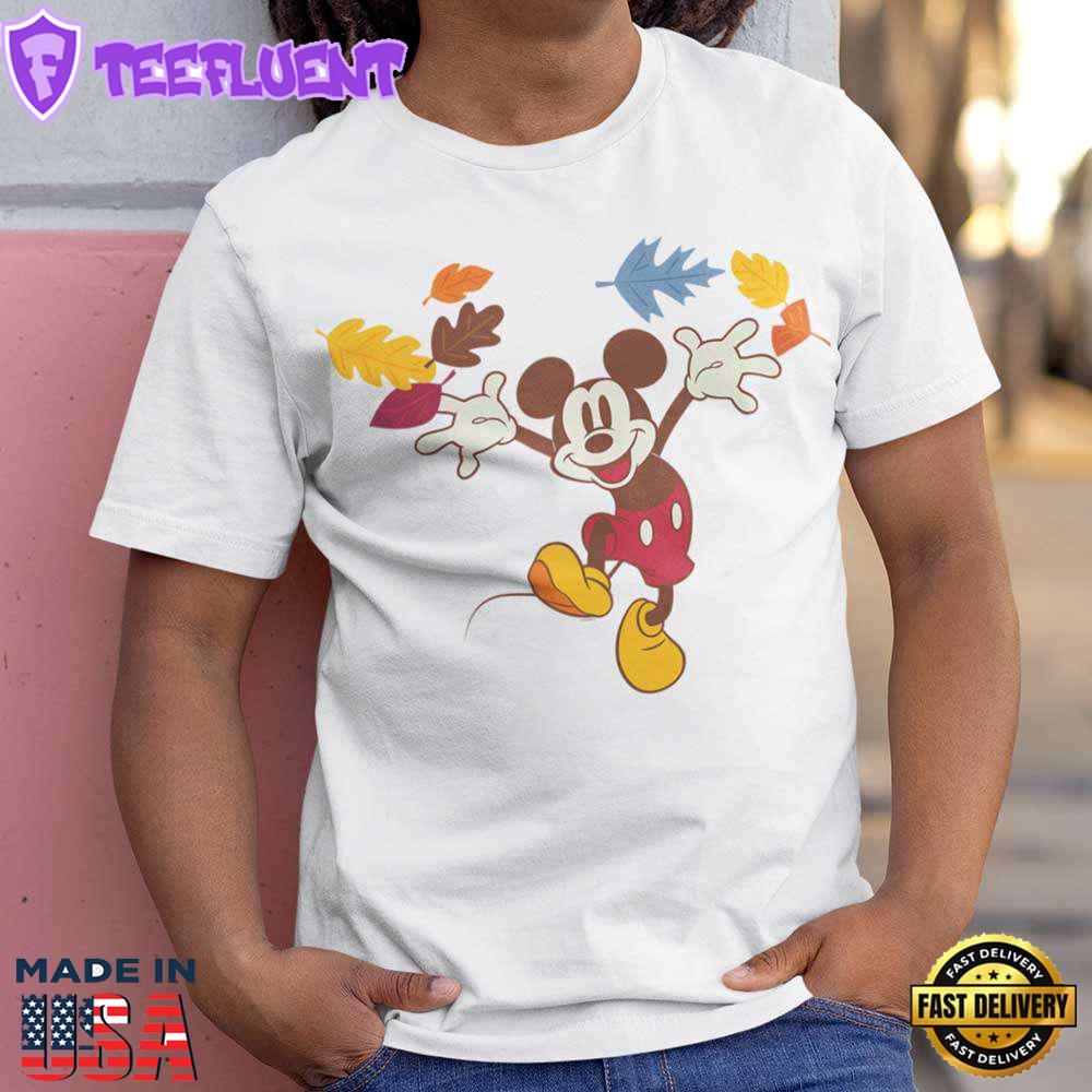 Mickey Mouse Thanksgiving Autumn Fun T-Shirt Disney