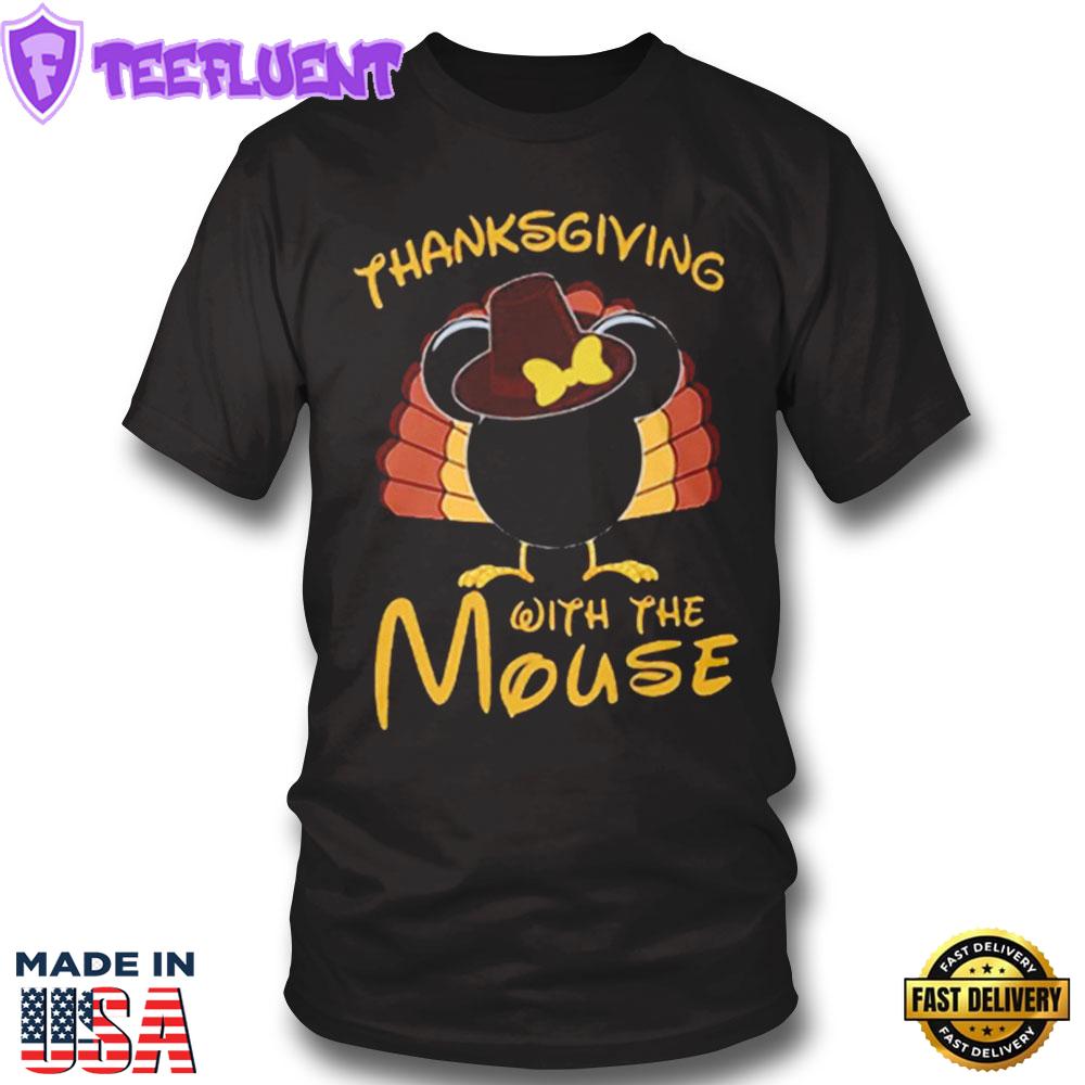 Mickey Mouse Thanksgiving T-shirt Long Sleeve, Ladies Tee