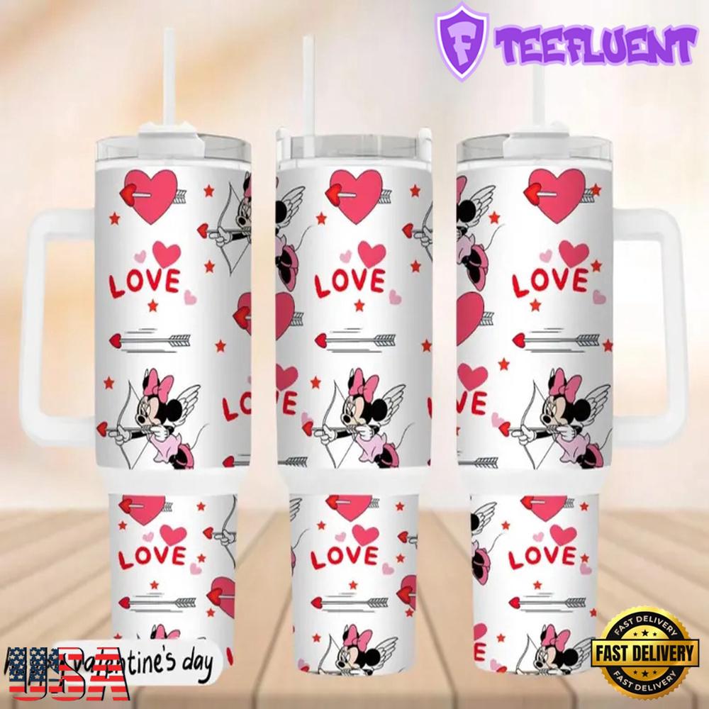 Mickey Mouse Valentine Stainless Steel Tumbler With Handle