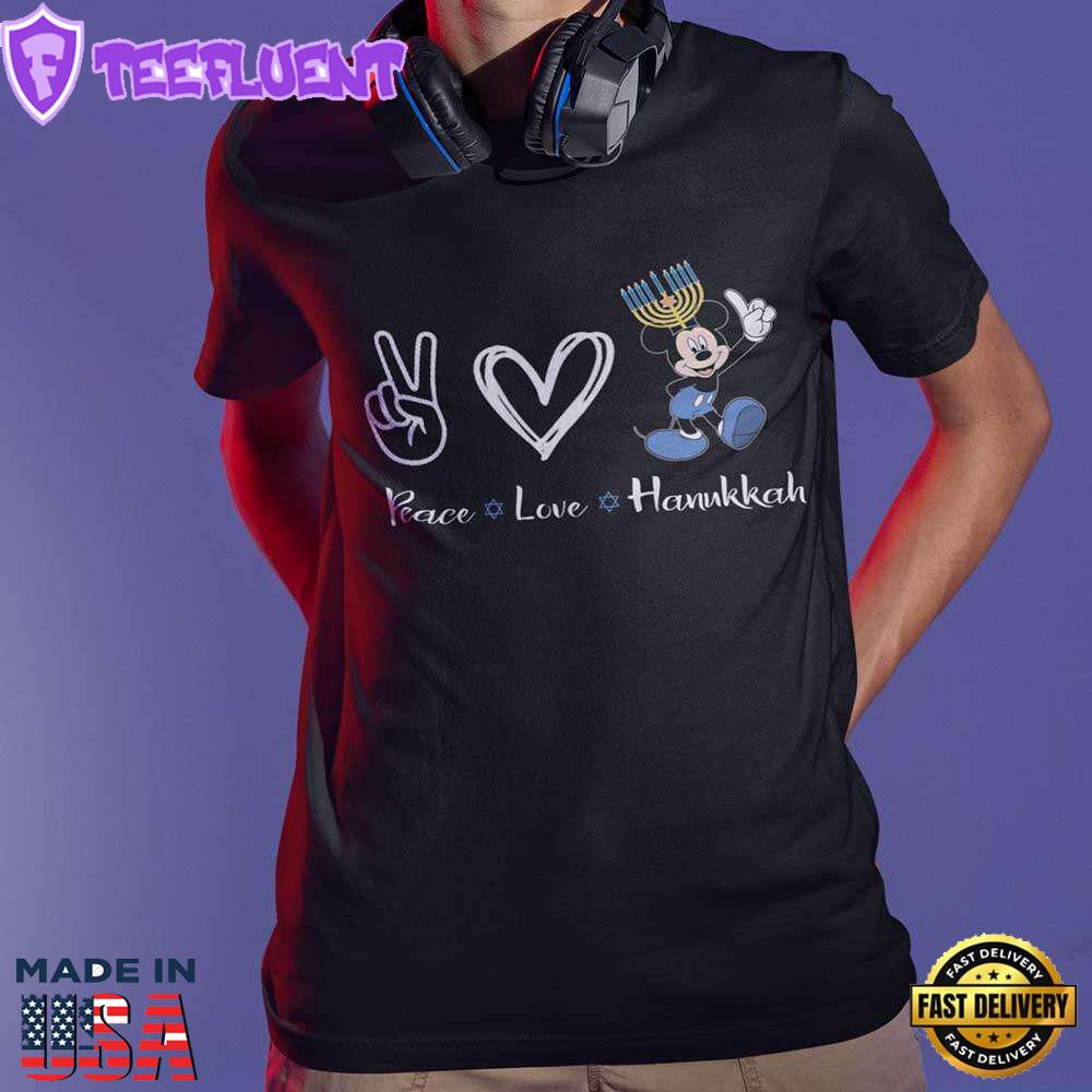 Mickey Peace Love Hanukkah T-shirt Disney
