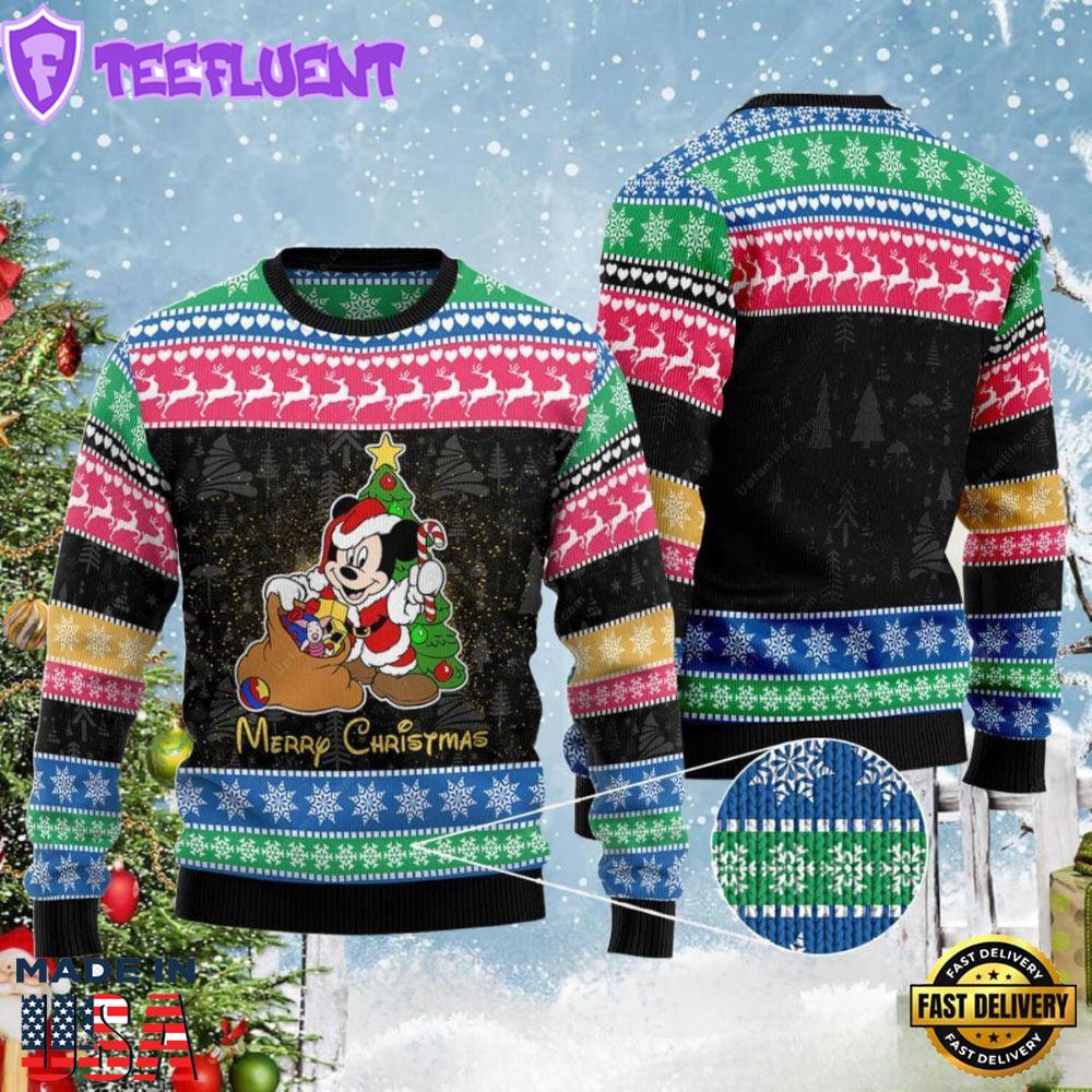 Mickey Santa A Merry Xmas Disney Ugly Christmas Sweater
