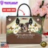 Miniature American Shepherd Dog Are Not Our Whole Life But They Make Our Lives Whole Leather Handbag