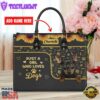 Miniature Pinscher Dog Just A Girl Who Loves Dogs Leather Handbag