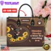 Miniature Pinscher Dog Kisses Fix Everything Leather Handbag