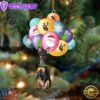 Miniature Pinscher With Balloons Christmas Ornament, Gift For Christmas