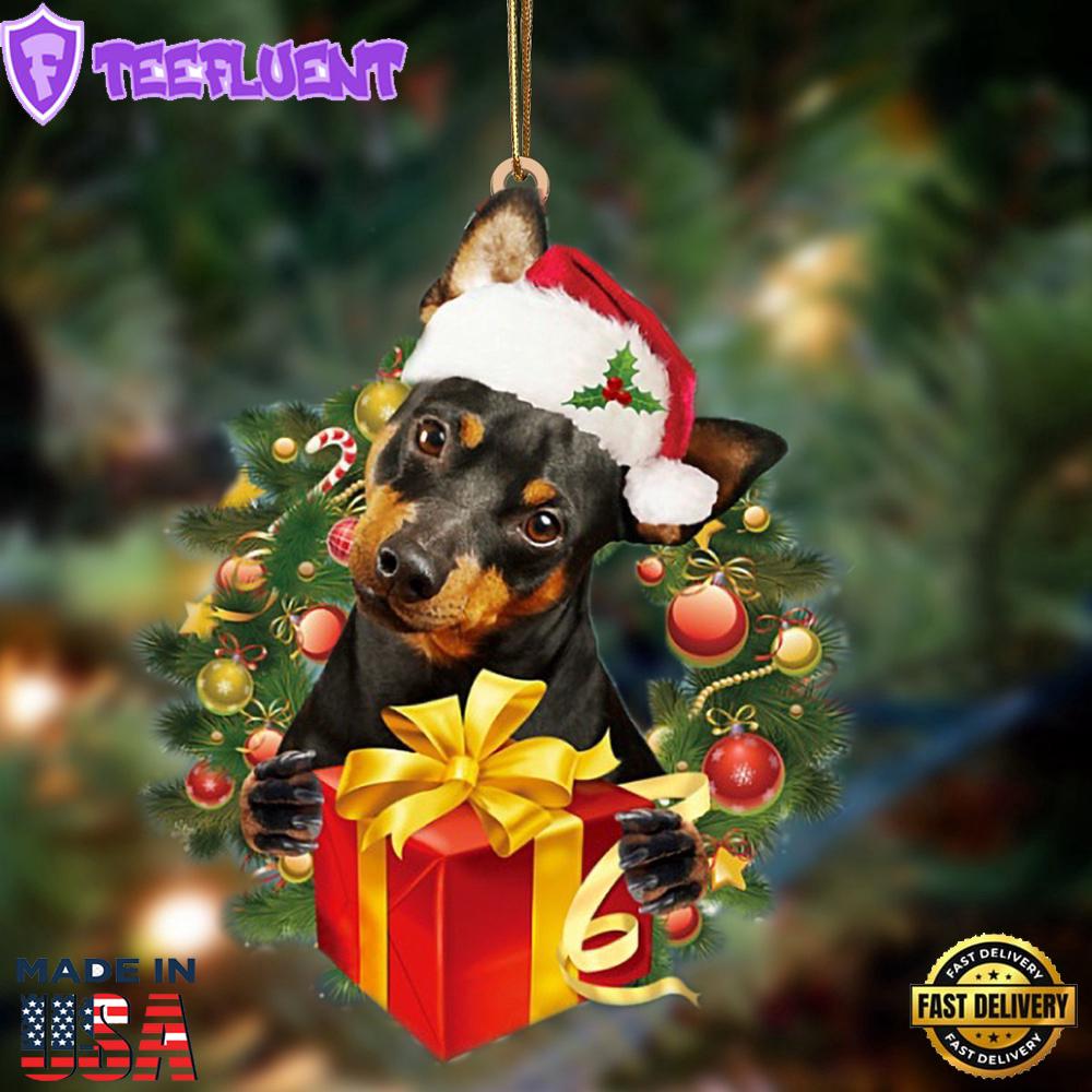 Miniature Pinscher-Dogs Give Gifts Hanging Ornament, Gift For Christmas