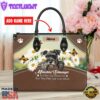 Miniature Schnauzer Dog Are Not Our Whole Life But They Make Our Lives Whole Leather Handbag