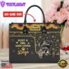 Miniature Schnauzer Dog Just A Girl Who Loves Dogs Leather Handbag