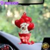 Miniature Schnauzer Red Heart Balloon Ornament, Gift For Christmas