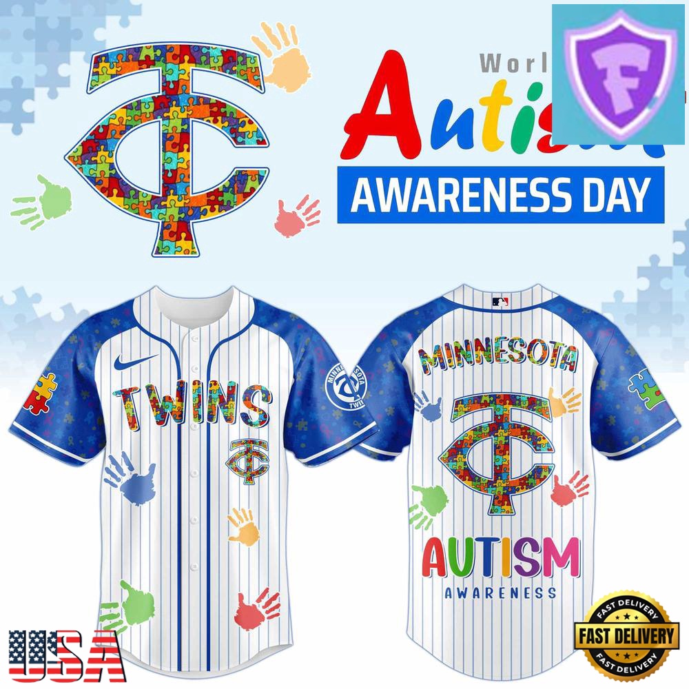 Minnesota Twins Autism Awareness 2026 Baseball Jersey