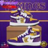 Minnesota Vikings NFL Nike White Purple Design Air Jordan 1 High Top