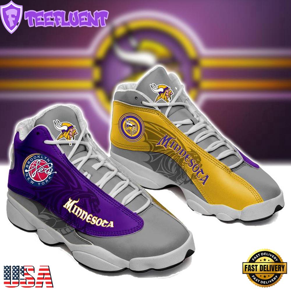 Minnesota Vikings NFL Ver 3 Air Jordan 13 Sneaker - Gift For Fans