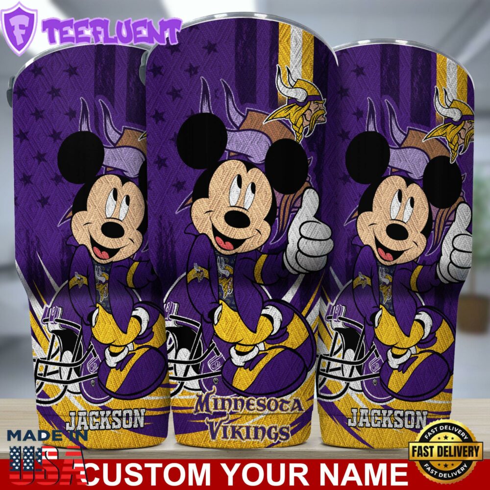 Minnesota Vikings NFL-Custom Tumbler Mickey Mouse For You