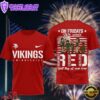 Minnesota Vikings Scooby-Doo Red Friday Military 3D T-Shirt