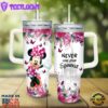 Minnie Mickey Mouse And Friends Cartoon Custom Stanley Quencher 40oz Stainless Steel Tumbler With Handle