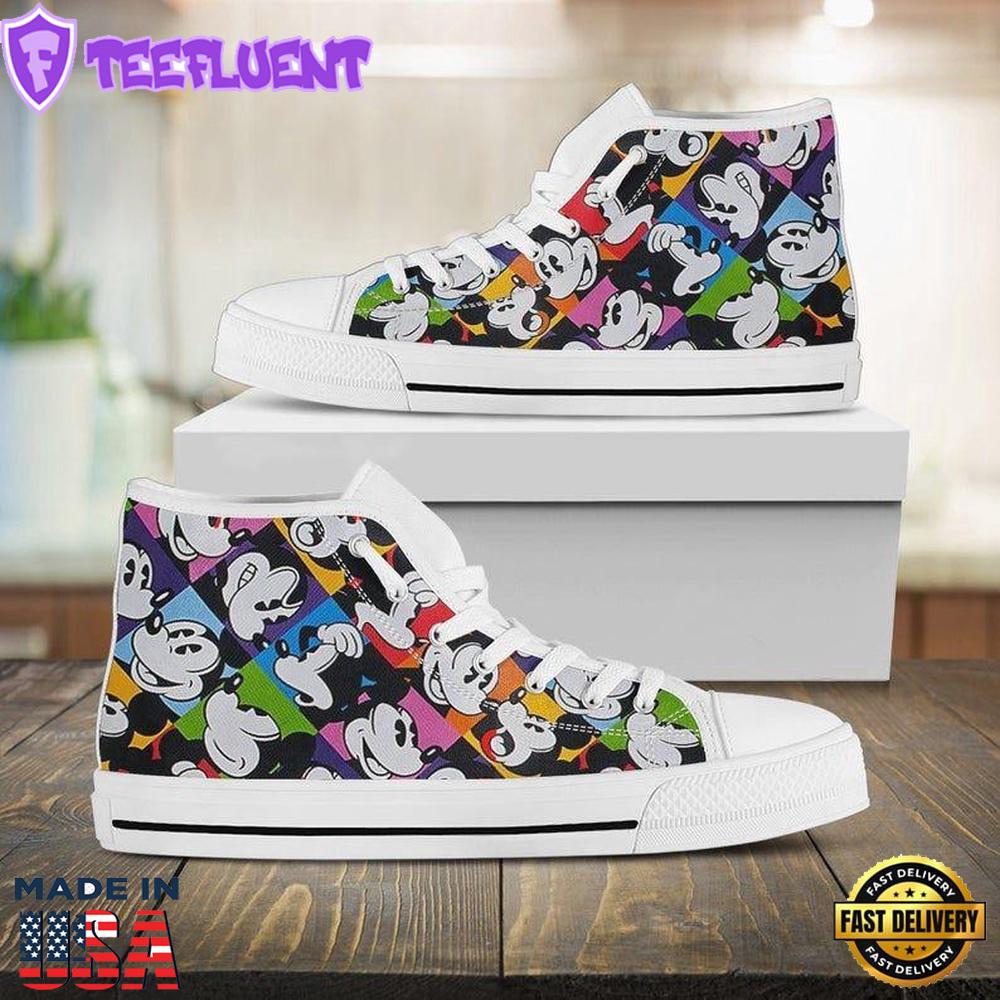 Minnie Mouse Disney Cartoon High Top Shoes Dynamic High Tops For Fans