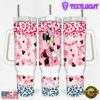 Minnie Mouse Disney Cartoon Valentine Stainless Steel Tumbler With Handle