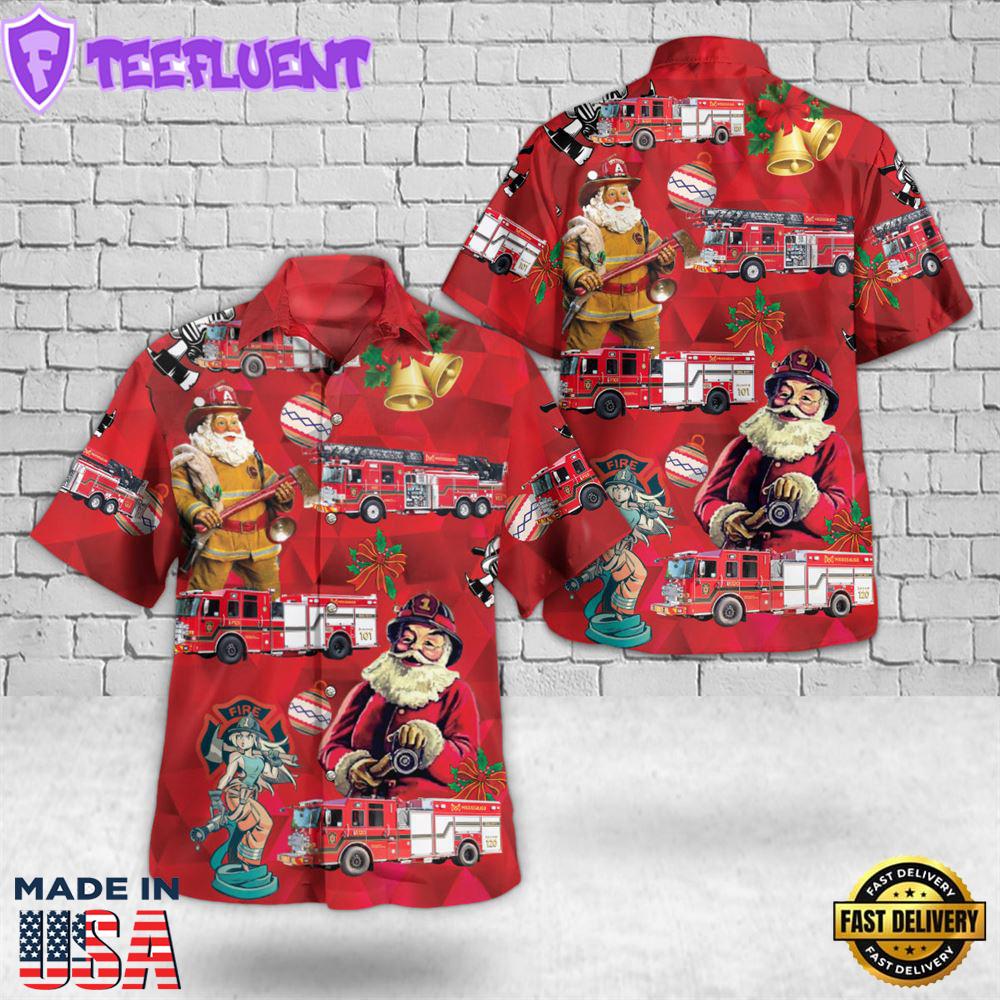 Mississauga, Ontario, Mississauga Fire & Emergency Services Christmas Hawaiian Shirt