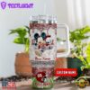 Mississippi State Bulldogs NCAA Mickey Mouse Glitter Custom Stanley Quencher 40oz Stainless Steel Tumbler With Handle