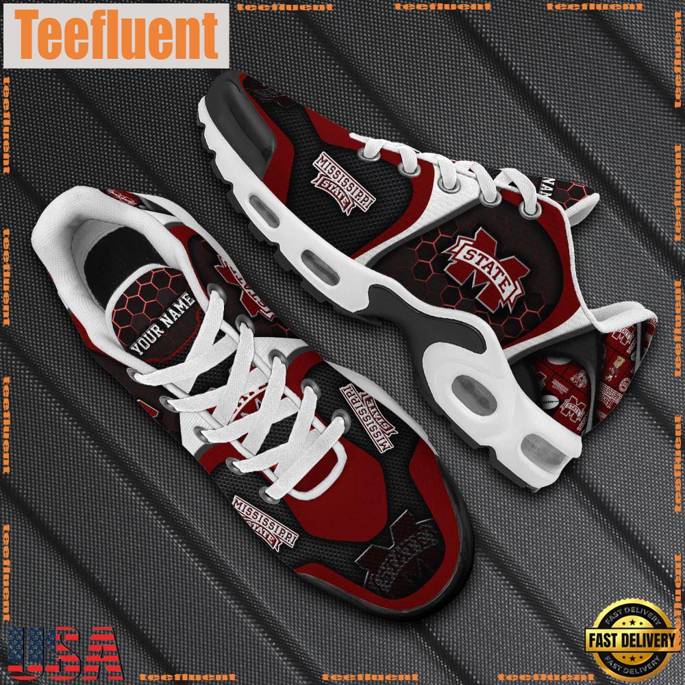 Mississippi State Bulldogs Tn Shoes Personalized Your Name, Football Team Shoes