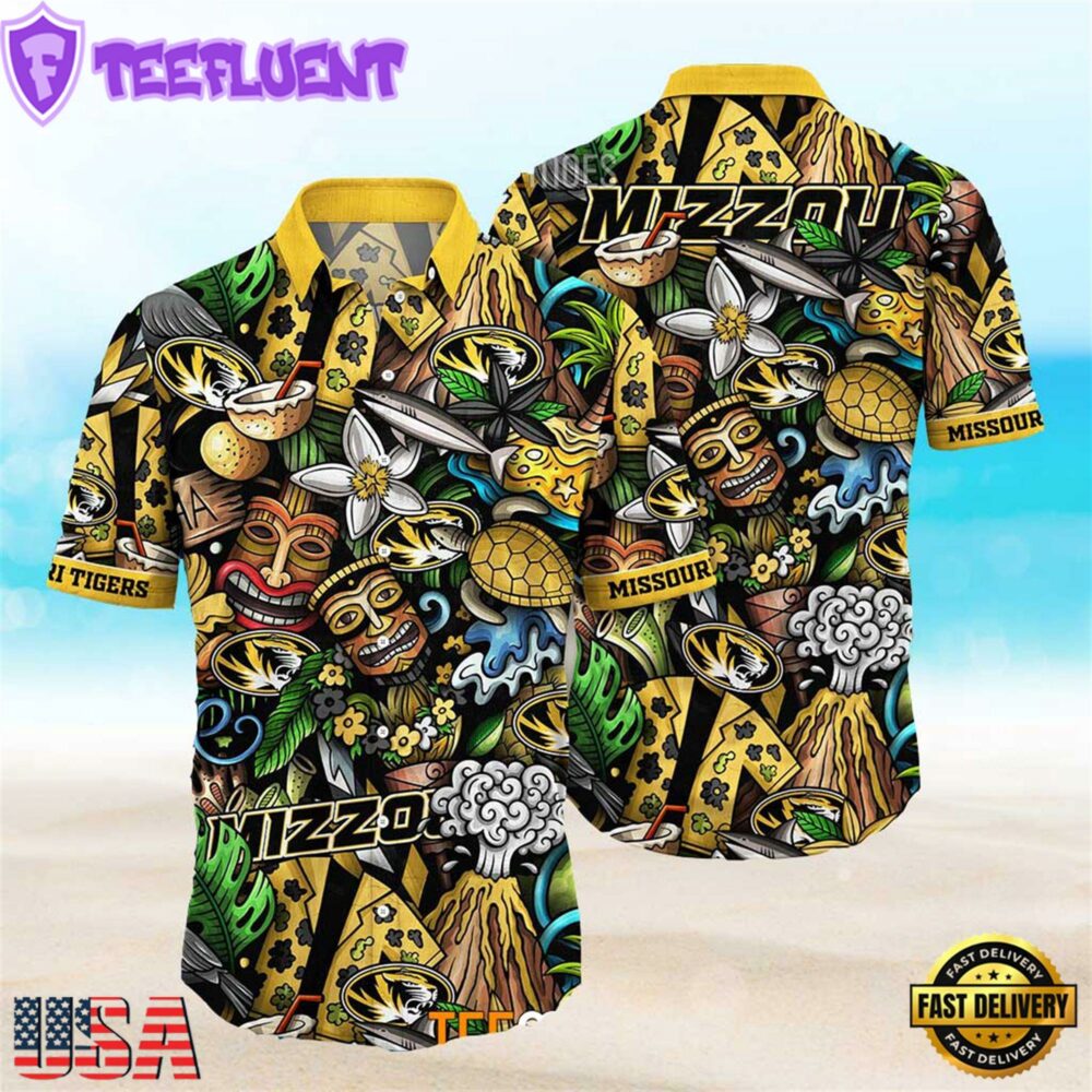 Missouri Tigers Ncaa Mens Floral Special Design Hawaiian Shirt