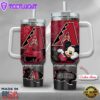 MLB Arizona Diamondbacks Mickey Mouse Custom Stanley Quencher 40oz Stainless Steel Tumbler With Handle