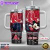 MLB Boston Red Sox Mickey Mouse Custom Stanley Quencher 40oz Stainless Steel Tumbler With Handle