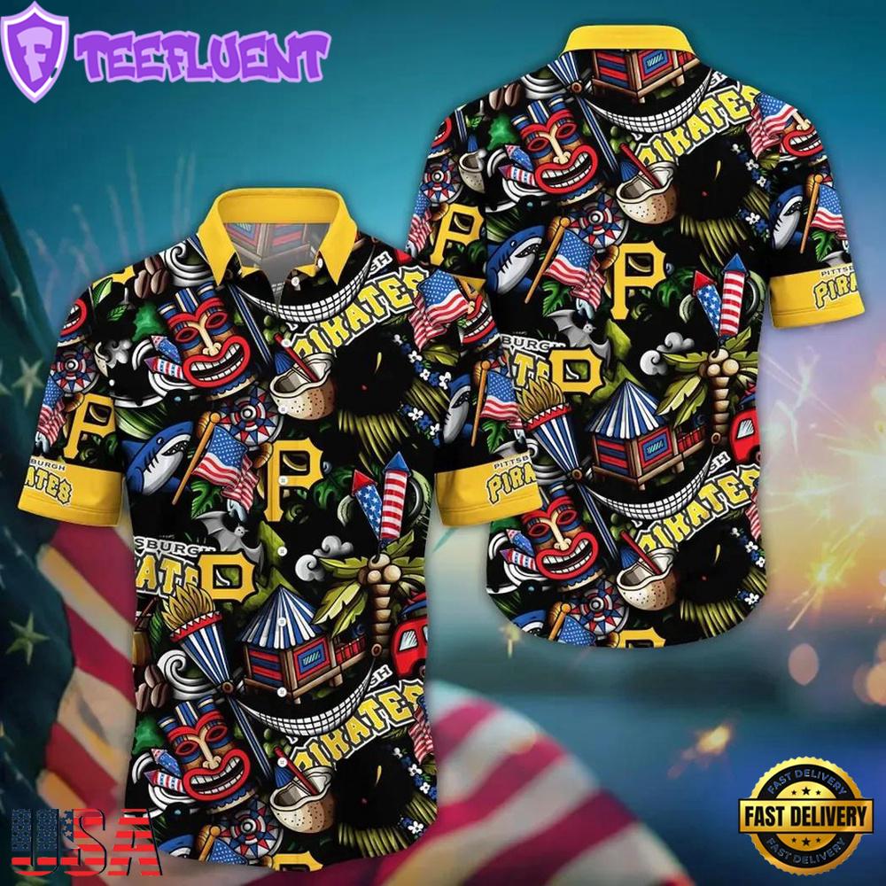MLB Pittsburgh Pirates Carnival Fun Hawaiian Shirt