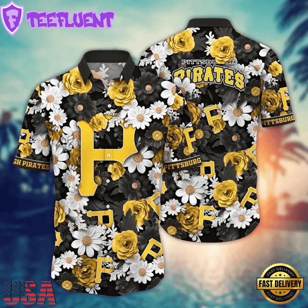 MLB Pittsburgh Pirates Daisy Delight Hawaiian Shirt
