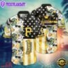 MLB Pittsburgh Pirates Tropical Island Stripe Hawaiian Shirt